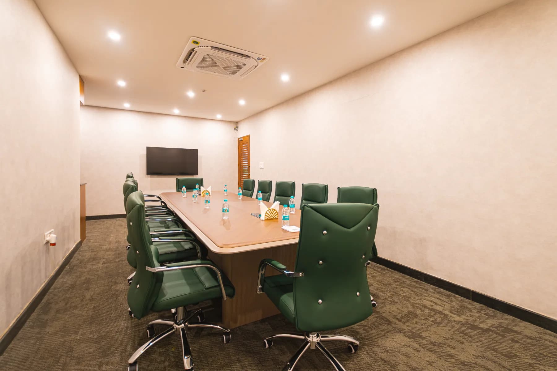 Boardroom with presentation screen