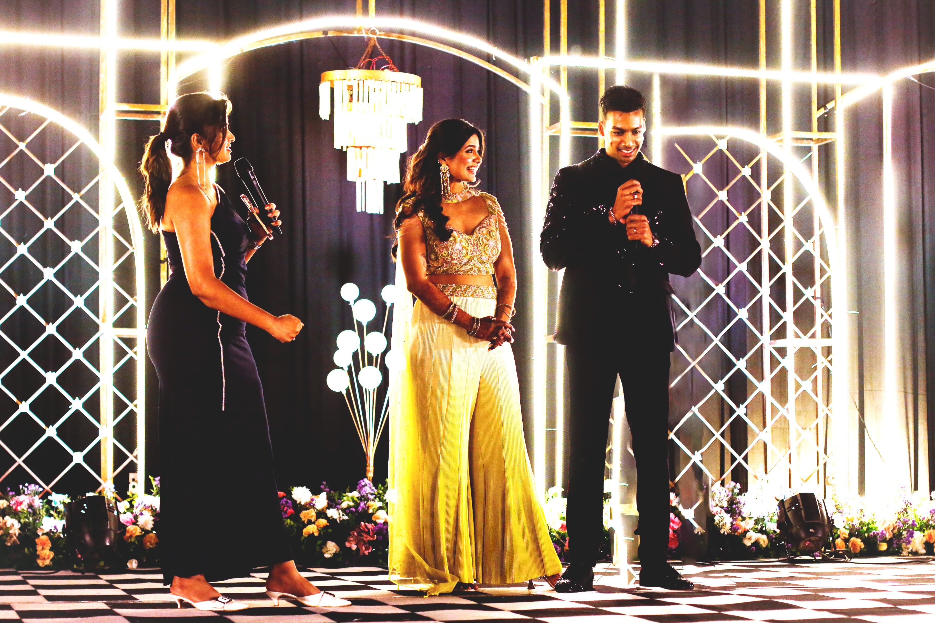 Couple on stage